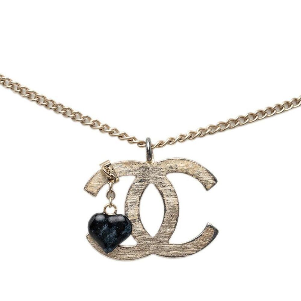 Chanel Coco Mark Heart Pendant Necklace